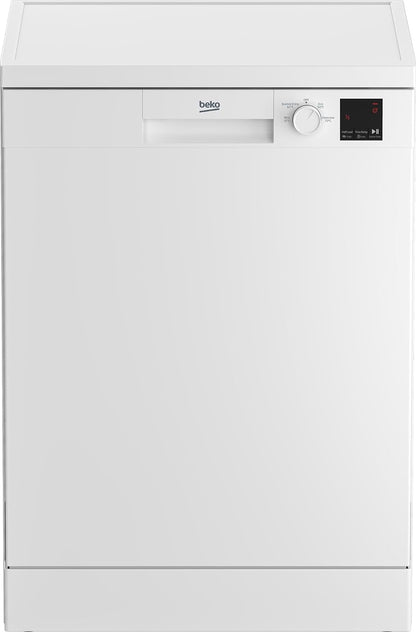 Beko DVN04320W Freestanding Dishwasher | 60 cm Full size with 13 Place Setting | x30 Minute Quick Wash Technology