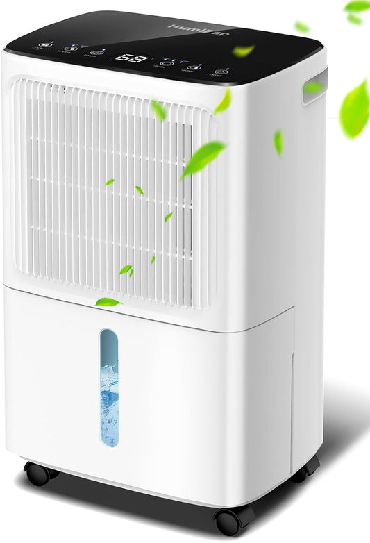 12L/Day Dehumidifiers for Home Damp, Dehumidifier with Humidity Display&Control, 2000 Sq.Ft Ultra Quiet for Home/Bedroom/Laundry Dry/Basement, Timer, Big Water Tank&Drainage Hose for Damp