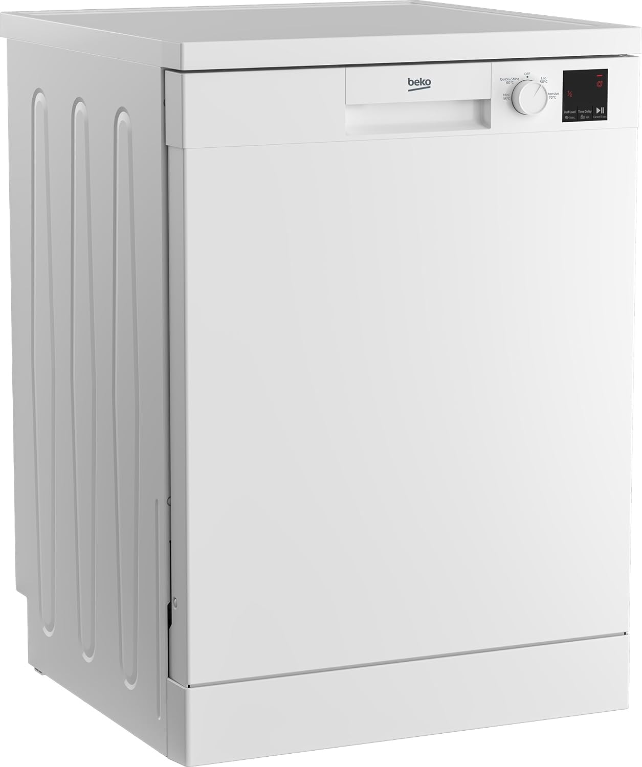 Beko DVN04320W Freestanding Dishwasher | 60 cm Full size with 13 Place Setting | x30 Minute Quick Wash Technology