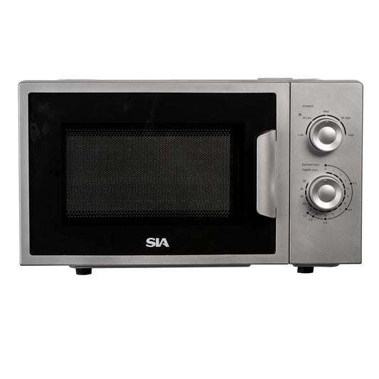 20L Microwave In Silver, Freestanding, Analogue Dials, 700W - SIA FAM21SI